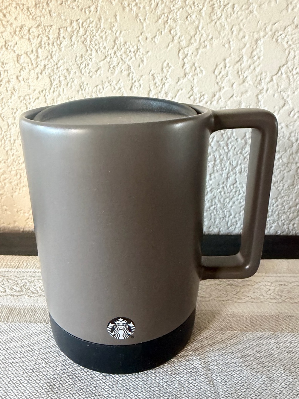 Starbucks Gray Black Rubber Base Travel Mug
